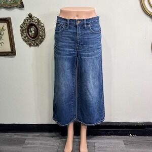 Madewell Wide-Leg Crop Jeans Medium Wash Size 27